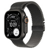 Apple Watch Series Ultra 3 49mm Black Titanium Case with Black Titanium Milanese Loop S